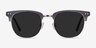 Sun Borderline Gray AcetateSunglass Frames from EyeBuyDirect, Front View