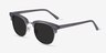 Sun Borderline Gray AcetateSunglass Frames from EyeBuyDirect, Angle View