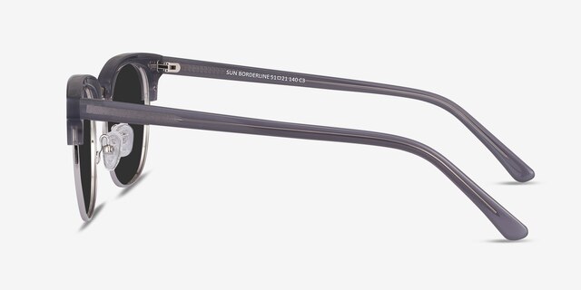 Sun Borderline Gray AcetateSunglass Frames from EyeBuyDirect, Side View
