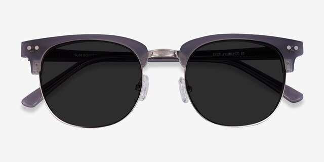 Sun Borderline Gray AcetateSunglass Frames from EyeBuyDirect, Closed View