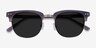 Sun Borderline Gray AcetateSunglass Frames from EyeBuyDirect, Closed View