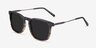Sun Glory Gray Striped Acetate-metalSoleil de Lunette de vue d'EyeBuyDirect, Vue d'Angle