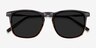 Sun Glory Gray Striped Acetate-metalSoleil de Lunette de vue d'EyeBuyDirect, Vue Rapprochée