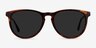 Sun Ultraviolet Brown Striped Acetate-metalSoleil de Lunette de vue d'EyeBuyDirect, Vue de Face