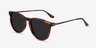 Sun Ultraviolet Brown Striped Acetate-metalSoleil de Lunette de vue d'EyeBuyDirect, Vue d'Angle