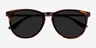 Sun Ultraviolet Brown Striped Acetate-metalSoleil de Lunette de vue d'EyeBuyDirect, Vue Rapprochée