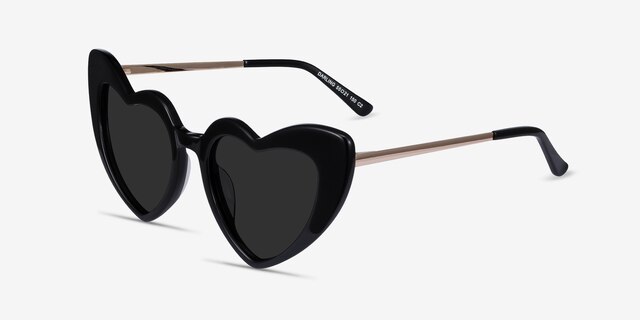 Darling Black Acetate-metalSunglass Frames from EyeBuyDirect, Angle View
