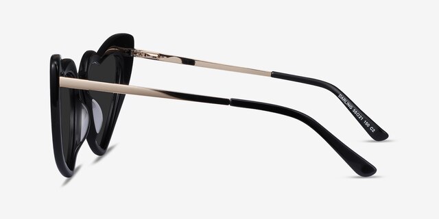 Darling Black Acetate-metalSunglass Frames from EyeBuyDirect, Side View