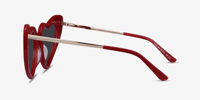 Darling Burgundy Acetate-metalSoleil de Lunette de vue d'EyeBuyDirect, Vue de Côté