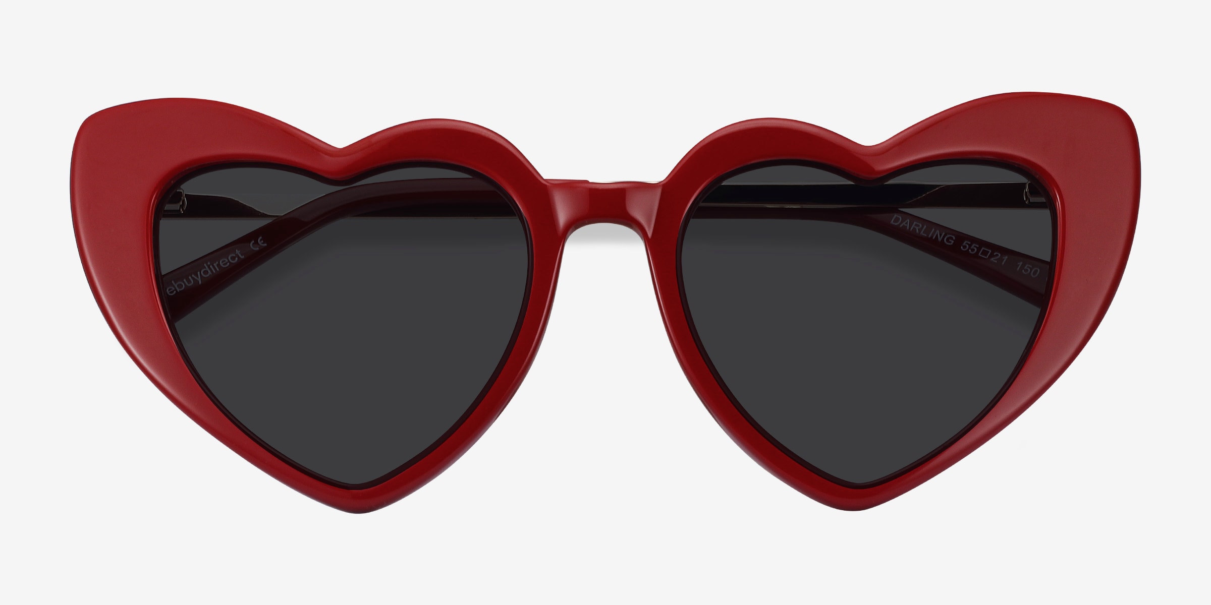 Darling - Heart Burgundy Frame Sunglasses For Women  display picture 1