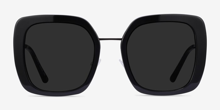 Canopy Noir Acetate-metal Soleil de Lunette de vue d'EyeBuyDirect