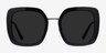 Canopy Black Acetate-metalSunglass Frames from EyeBuyDirect, Front View