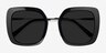 Canopy Black Acetate-metalSunglass Frames from EyeBuyDirect, Closed View