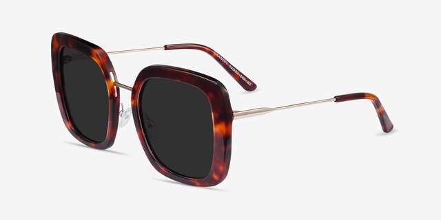 Canopy Tortoise Acetate-metalSunglass Frames from EyeBuyDirect, Angle View