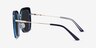 Canopy Blue Acetate-metalSunglass Frames from EyeBuyDirect, Side View