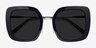 Canopy Blue Acetate-metalSunglass Frames from EyeBuyDirect, Closed View