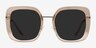 Canopy Clear Yellow Acetate-metalSunglass Frames from EyeBuyDirect, Front View