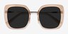 Canopy Clear Yellow Acetate-metalSunglass Frames from EyeBuyDirect, Closed View