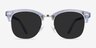 Strata Clear Blue Acetate-metalSunglass Frames from EyeBuyDirect, Front View