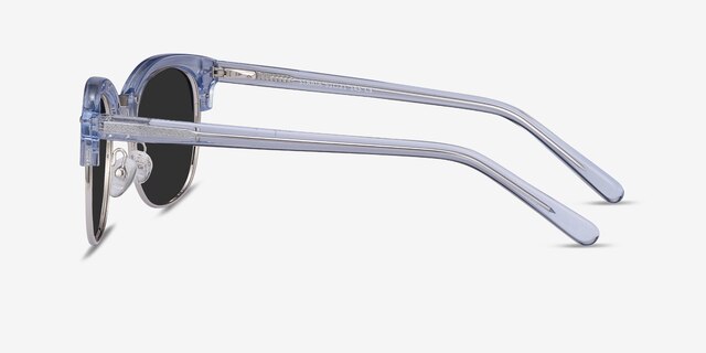 Strata Clear Blue Acetate-metalSunglass Frames from EyeBuyDirect, Side View