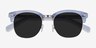 Strata Clear Blue Acetate-metalSunglass Frames from EyeBuyDirect, Closed View