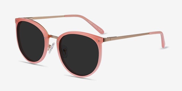 Crush Coral Acetate-metalSunglass Frames from EyeBuyDirect, Angle View