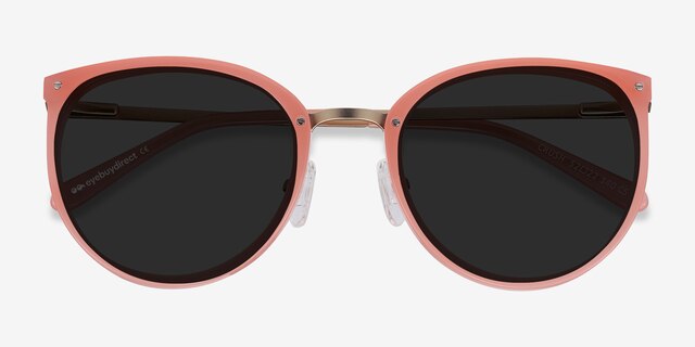 Crush Coral Acetate-metalSunglass Frames from EyeBuyDirect, Closed View