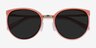 Crush Coral Acetate-metalSunglass Frames from EyeBuyDirect, Closed View