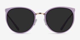 Crush Lavender Acetate-metal Soleil de Lunette de vue d'EyeBuyDirect, Vue de Face