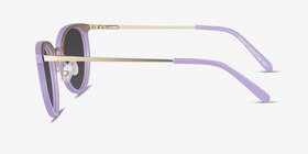 Crush Lavender Acetate-metal Soleil de Lunette de vue d'EyeBuyDirect, Vue de Côté
