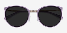 Crush Lavender Acetate-metal Soleil de Lunette de vue d'EyeBuyDirect, Vue Rapprochée