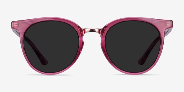 Lulu Raspberry Plastic-metalSunglass Frames from EyeBuyDirect, Front View