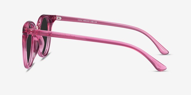 Lulu Raspberry Plastic-metalSunglass Frames from EyeBuyDirect, Side View