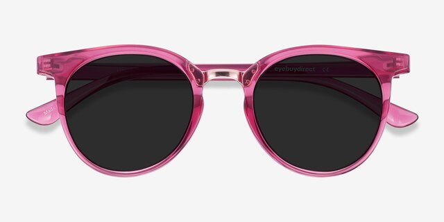 Lulu Raspberry Plastic-metalSunglass Frames from EyeBuyDirect, Closed View