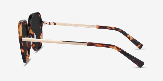 Olga Tortoise & Gold Acetate-metalSunglass Frames from EyeBuyDirect, Side View
