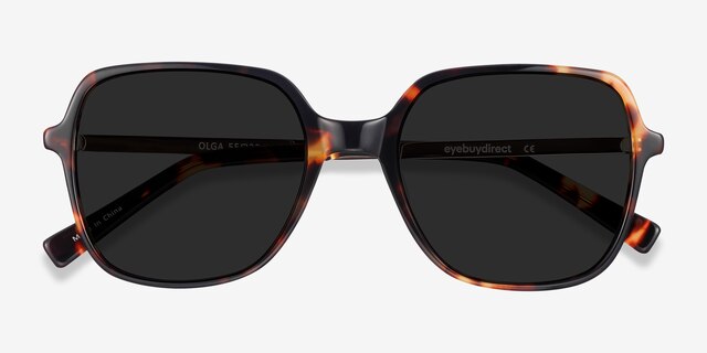 Olga Tortoise & Gold Acetate-metalSunglass Frames from EyeBuyDirect, Closed View