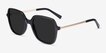 Olga Black & Gold Acetate, MetalSunglass Frames from EyeBuyDirect, Angle View