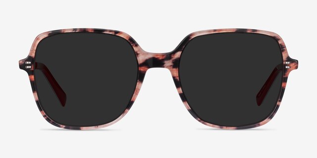 Olga Leopard & Gold Acetate-metalSunglass Frames from EyeBuyDirect, Front View