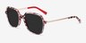 Olga Leopard & Gold Acetate-metalSunglass Frames from EyeBuyDirect, Angle View