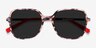 Olga Leopard & Gold Acetate-metalSunglass Frames from EyeBuyDirect, Closed View