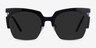 Ilsa Black Acetate-metalSunglass Frames from EyeBuyDirect, Front View