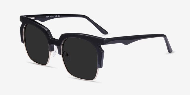 Ilsa Black Acetate-metalSunglass Frames from EyeBuyDirect, Angle View