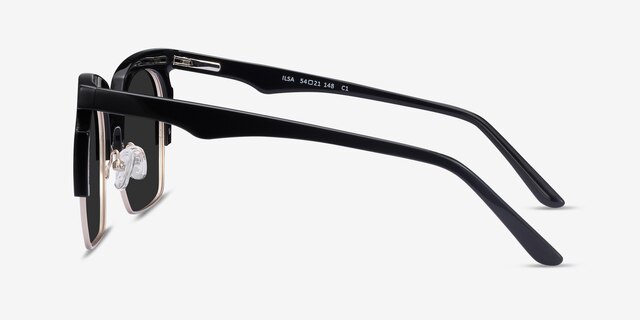 Ilsa Black Acetate-metalSunglass Frames from EyeBuyDirect, Side View