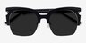 Ilsa Black Acetate-metalSunglass Frames from EyeBuyDirect, Closed View