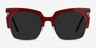 Ilsa Burgundy Acetate-metalSunglass Frames from EyeBuyDirect, Front View