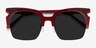 Ilsa Burgundy Acetate-metalSunglass Frames from EyeBuyDirect, Closed View