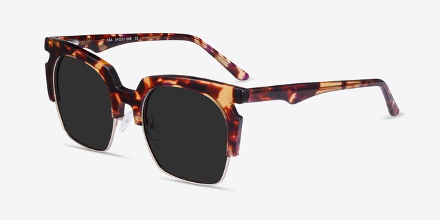 Ilsa Écailles Acetate-metalSoleil de Lunette de vue d'EyeBuyDirect, Vue d'Angle
