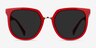Shannon Red & Leopard AcetateSunglass Frames from EyeBuyDirect, Front View