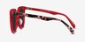 Shannon Red & Leopard AcetateSunglass Frames from EyeBuyDirect, Side View