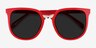 Shannon Red & Leopard AcetateSunglass Frames from EyeBuyDirect, Closed View